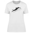 thumbnail image 1 of Freestyle Swimmer Silhouette T-Shirt Women -Image by Shutterstock, Female Medium, 1 of 2