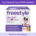 thumbnail image 1 of Freestyle Total Chlorine Free 14x Better Absorption Hypoallergenic EWG Verified® Baby Diapers, Size 1 (6-12 lbs), 68 Count, 1 of 22