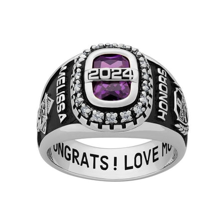 Order Now for 2025 Graduation, Freestyle Women's Celebrium CZ Encrusted Year Class Ring, Personalized, High School or College
