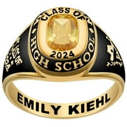 FREESTYLE CLASS RINGS Order Now for 2025 Graduation, Freestyle Women's Classic Cushion Birthstone Class Ring, Personalized, High School or College Graduation