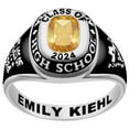 thumbnail image 1 of Order Now for 2025 Graduation, Freestyle Women's Classic Cushion Birthstone Class Ring, Personalized, High School or College Graduation, 1 of 1