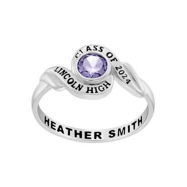 Freestyle Women's Heart Birthstone Class Ring, Personalized, High ...