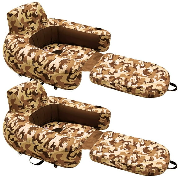 Freetime Fun 2 Pack Camo Designer Adult Pool Chair Lounge Floats for Pool, Lake or River - PT2556-2