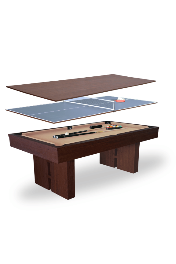 7 FT 3 in 1 Multi Game Pool Table with Dining Top Pool Table Ping Pong Table Combo, Includes Pool Table Accessories and Tennis Paddles - SKU RB5900A