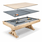 Freetime Fun 7ft 3 in 1 Multi Game Combo Pool Table with Dining and Table Tennis Tops. Dust Cover Included. - RB3010A