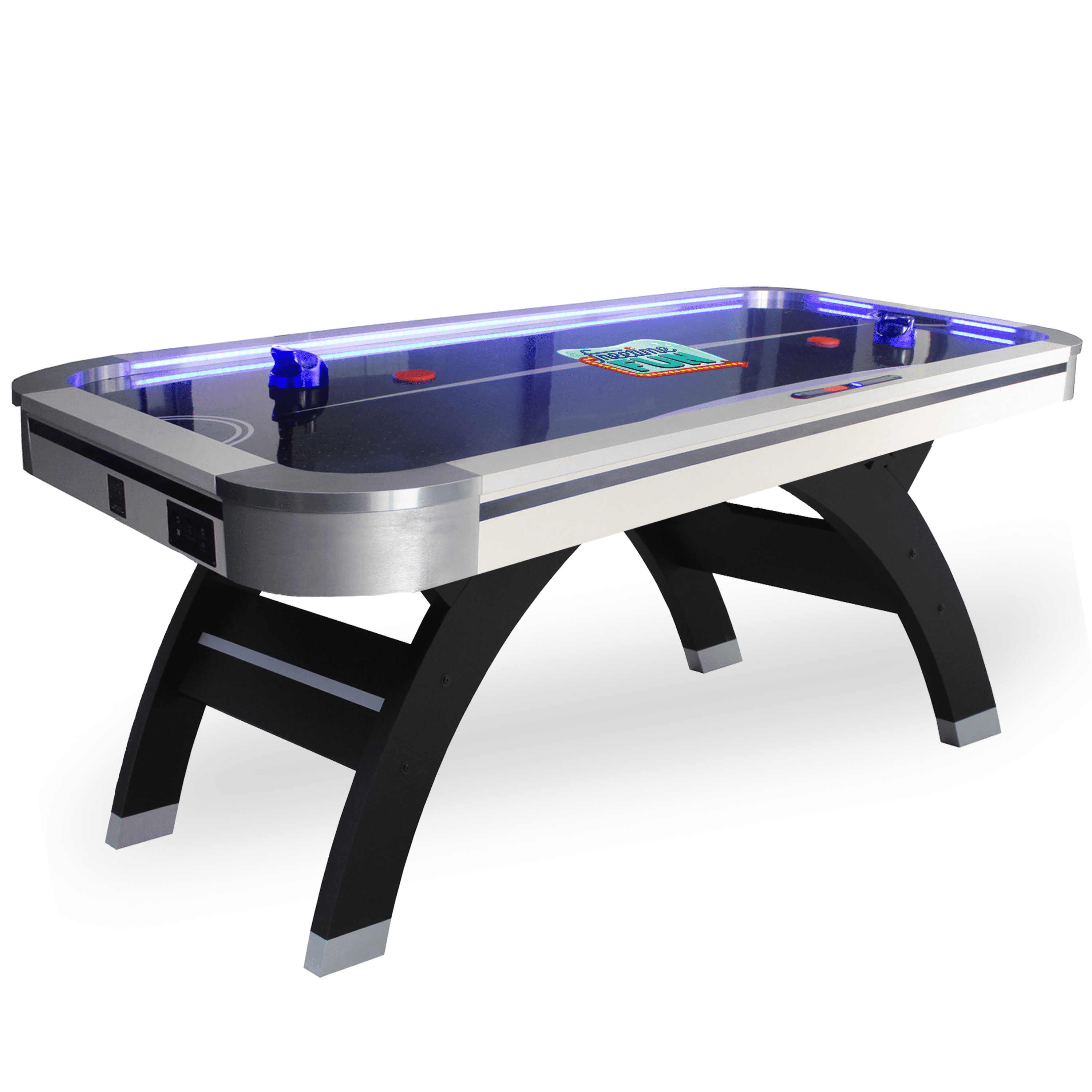 Freetime Fun Air Hockey Table 7 ft Game Table for Adults Light Up