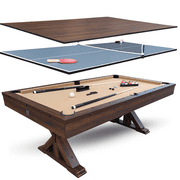 Freetime Fun Espresso 7ft 3 in 1 Multi Game Pool Table with Dining and Table Tennis Tops - RB4050A