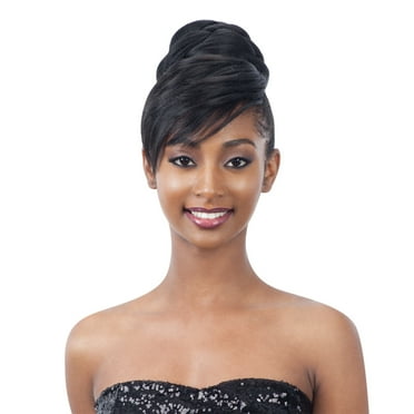 Freetress Equal Synthetic Hair Bun & Bang Twisted Bun Bang 2Pcs (Swoop Side Bang) (1)