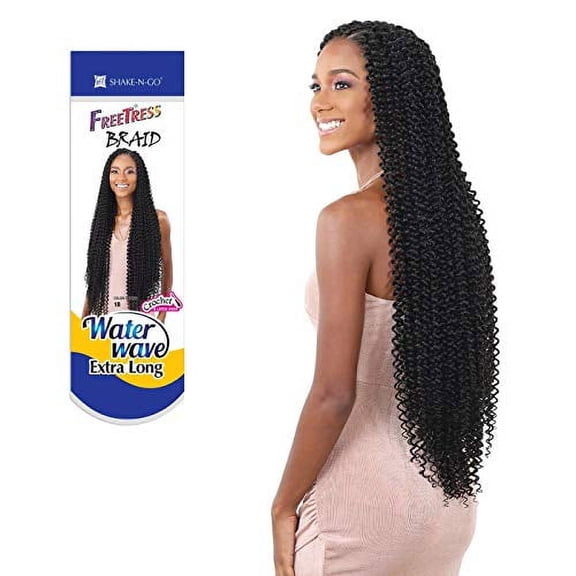 Freetress Synthetic Braid WATER WAVE EXTRA LONG (3-Pack, 1B)