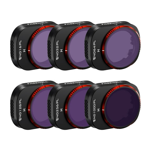 Freewell Bright Day ND/PL Hybrid Lens Filter Kit for DJI Mini 4 Pro Drone, 6-Pack