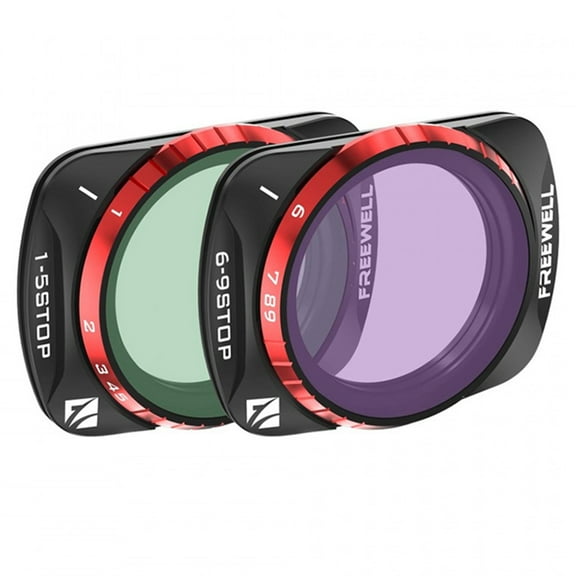 Freewell Variable ND 1-5 and 6-9 Stop Filters for DJI Osmo Pocket 3, 2-Pack