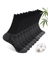 Freeyoka Men's Bamboo Viscose Crew Socks, Moisture Wicking, Soft and Breathable, 5 Pairs