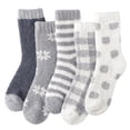 thumbnail image 1 of Freeyoka Women's Fuzzy Socks, Soft Warm Cozy Plush for Winter Home Lounging Sleeping, 5 Pairs, 1 of 7