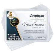 Freez A Frame Clear Magnetic Pockets 5 Pack 8.5 x 11