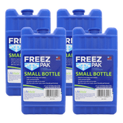 Freez Pak Small 0.75lb Ice Pack Block - Reusable & Compact Ice Substitute Pack for Lunch Boxes, Coolers, Fishing, Sporting Events, Beach & Camping Trips - Made in the USA 4-Pack