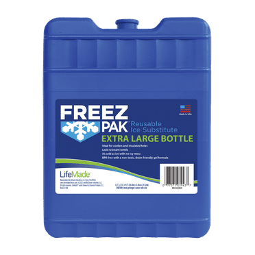 Freez Pak XL Ice Pack Ice Substitute, Bottle, Reusable 3.5lbs, Blue, 9.75"