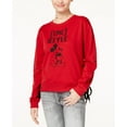 thumbnail image 1 of Freeze 24 7 Juniors Mickey Graphic Lace Up Sweatshirt Red XL, 1 of 1