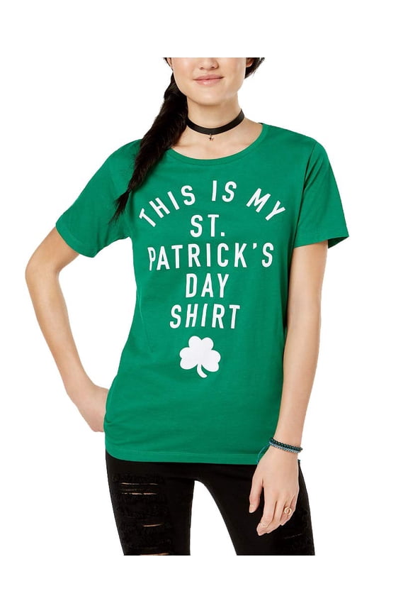 24 7 Juniors St. Patricks Day Graphic T-Shirt Kelly Green L
