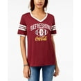 thumbnail image 1 of Freeze 24-7 Womens Coca-Cola-Graphic Varsity T-Shirt,Burgundy,Small, 1 of 2