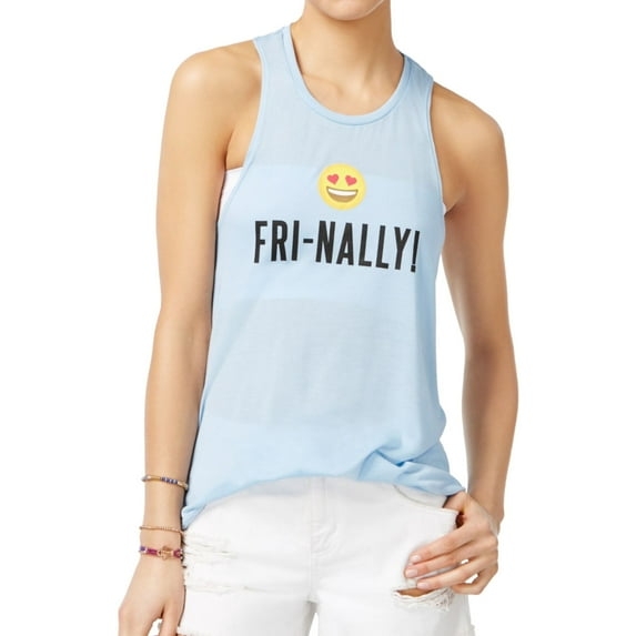 Freeze CMI Inc. Womens Fri-nally Tank Top, Blue, Juniors, Large