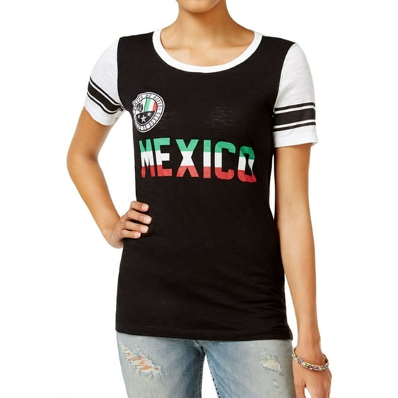Freeze CMI Inc. Womens Mexico Graphic T-Shirt, Black, Juniors, X-Small