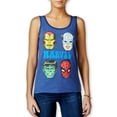 thumbnail image 1 of Freeze CMI Inc. Womens Superheroes Tank Top, Blue, Juniors, Small, 1 of 2