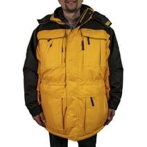 Freeze Defense Big & Tall Men's 3in1 Winter Jacket Coat Parka & Vest (5XL, Yellow)