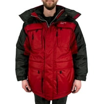 Freeze Defense Big & Tall Men's 3in1 Winter Jacket Coat Parka & Vest (6XL, Red)