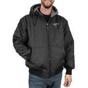 FREEZE DEFENSE Men's Winter Coat Fleece Lined Quilted Jacket (Small, Black)