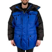 Freeze Defense Warm Mens 3in1 Winter Jacket Coat Parka & Vest 2XL, Blue