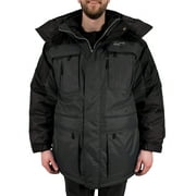 Warm Men's 3in1 Winter Jacket Coat Parka & Vest (Large, Gray)