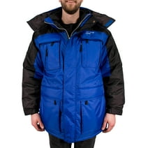 Freeze Defense Warm Men's 3in1 Winter Jacket Coat Parka & Vest (Medium, Blue)