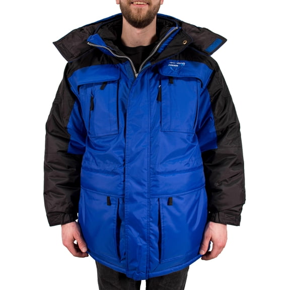 Freeze Defense Warm Men's 3in1 Winter Jacket Coat Parka & Vest (Small, Blue)