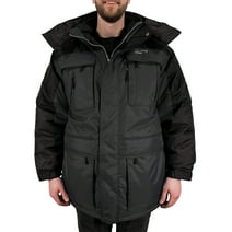 Freeze Defense Warm Men's 3in1 Winter Jacket Coat Parka & Vest (XL, Gray)