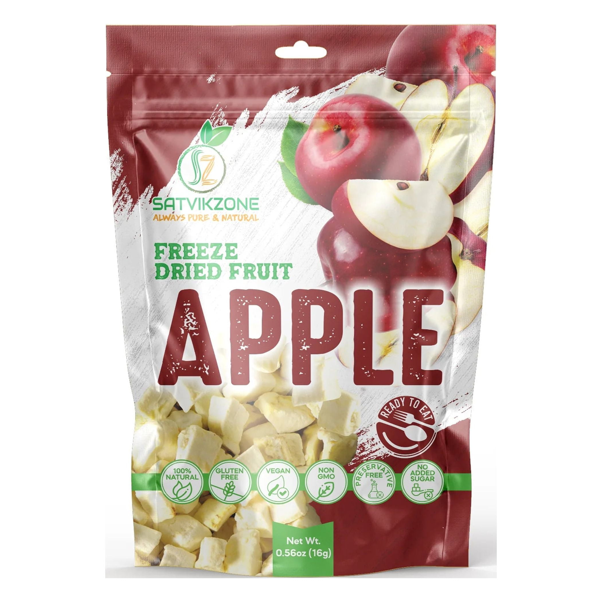 Freeze Dried Apple, 100 Natural, ReadytoEat Fruit Snack, Vegan, Non