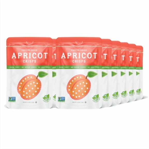 Natures Turn Freeze-Dried Sour Apricot Crisps, No Added Sugar Healthy Natural Fruit Crisp Snack for School Lunches, 12 Pack (0.53 oz Each)