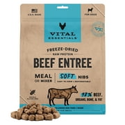 Vital Essentials Beef Soft Nibs Meal or Mixer Freeze-Dried Raw Dog Food, 14-oz bag