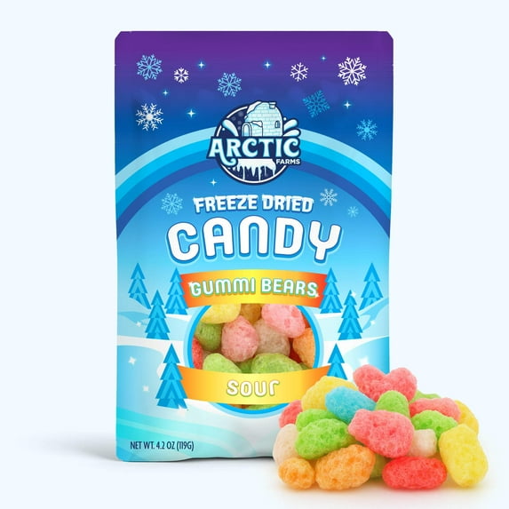 Freeze Dried Candy Gummy Bears (Assorted Sour) (4.2oz)