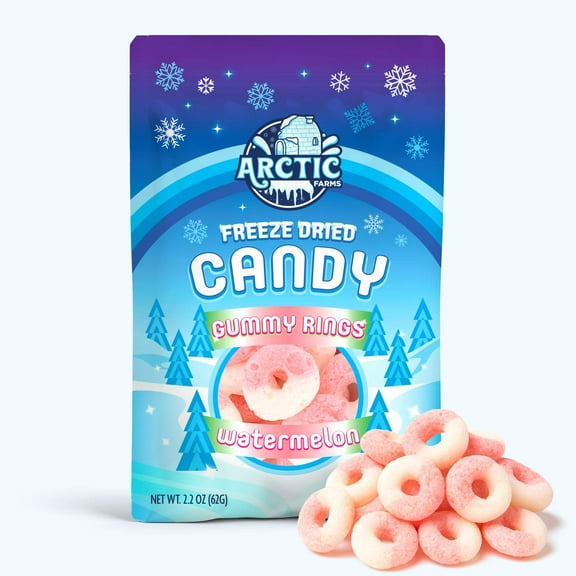 Freeze Dried Candy Gummy Rings (Watermelon) (2.2oz)