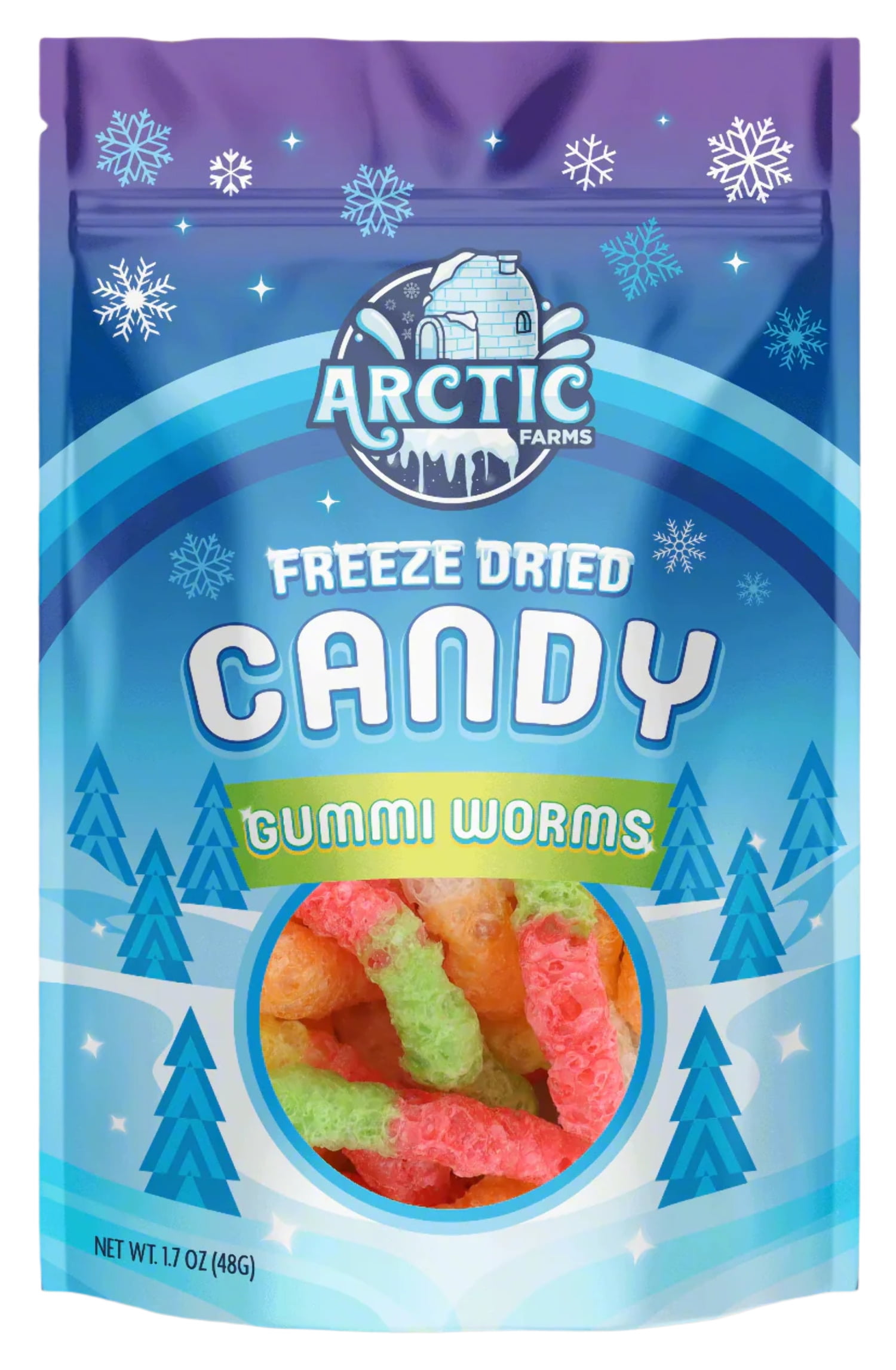 Freeze Dried Candy Gummy Worms (Assorted) (1.7oz)