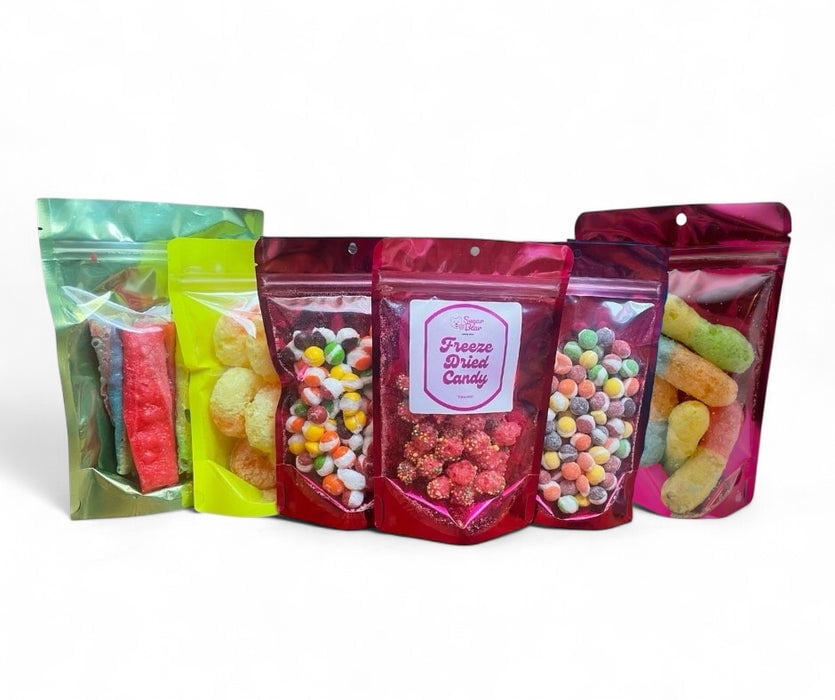 Freeze-Dried Candy Sampler  6-Pack Assortment  Fruit Rollups, Peach Rings, Gummy Worms, Skittles & Nerds Clusters  Crunchy, Intense Flavors  Viral TikTok Treat  Perfect for Sharing