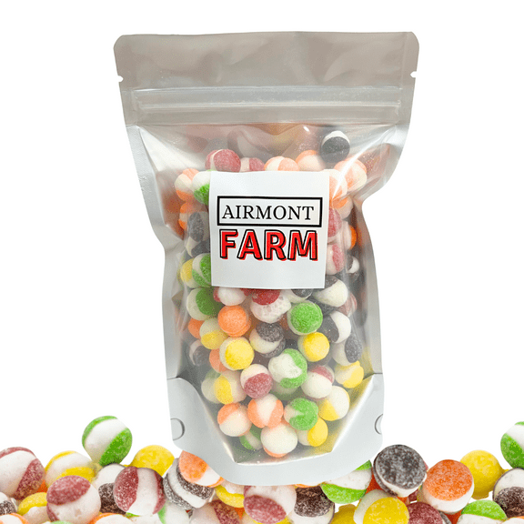 Freeze-Dried Candy Sour Rainbow Candy 5oz - Deliciously Crunchy, Intense Flavor, Lightweight Snack - Resealable Bag