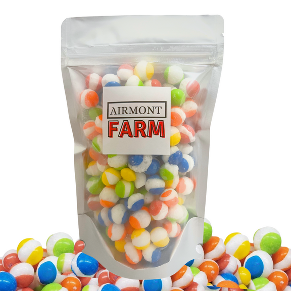 Freeze-Dried Candy Tropical Rainbow Candy 5oz - Ships In Box - Deliciously Crunchy, Intense Flavor, Lightweight Snack - Resealable Bag