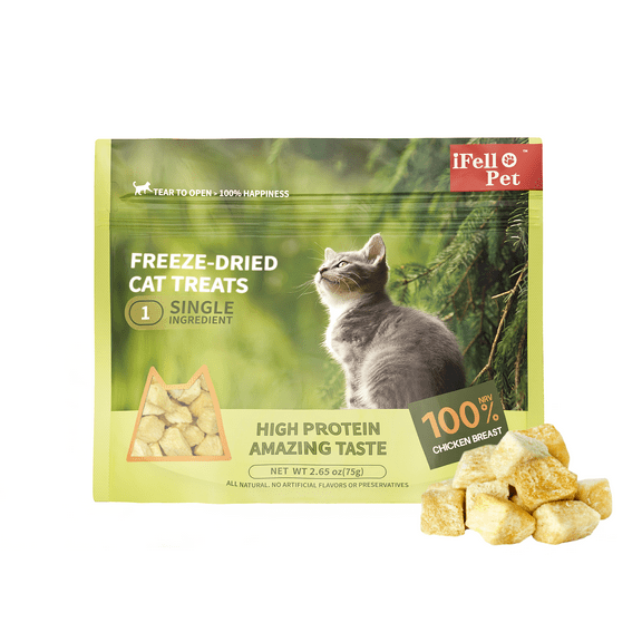 Freeze Dried Chicken Dog & Cat Treats, All Natural Meat Raw Pet Food, Healthy Pet Training Treats or Food Topper, All Natural, 1 Single Animal Protein, High Protein, Premium Bulk Value Pack