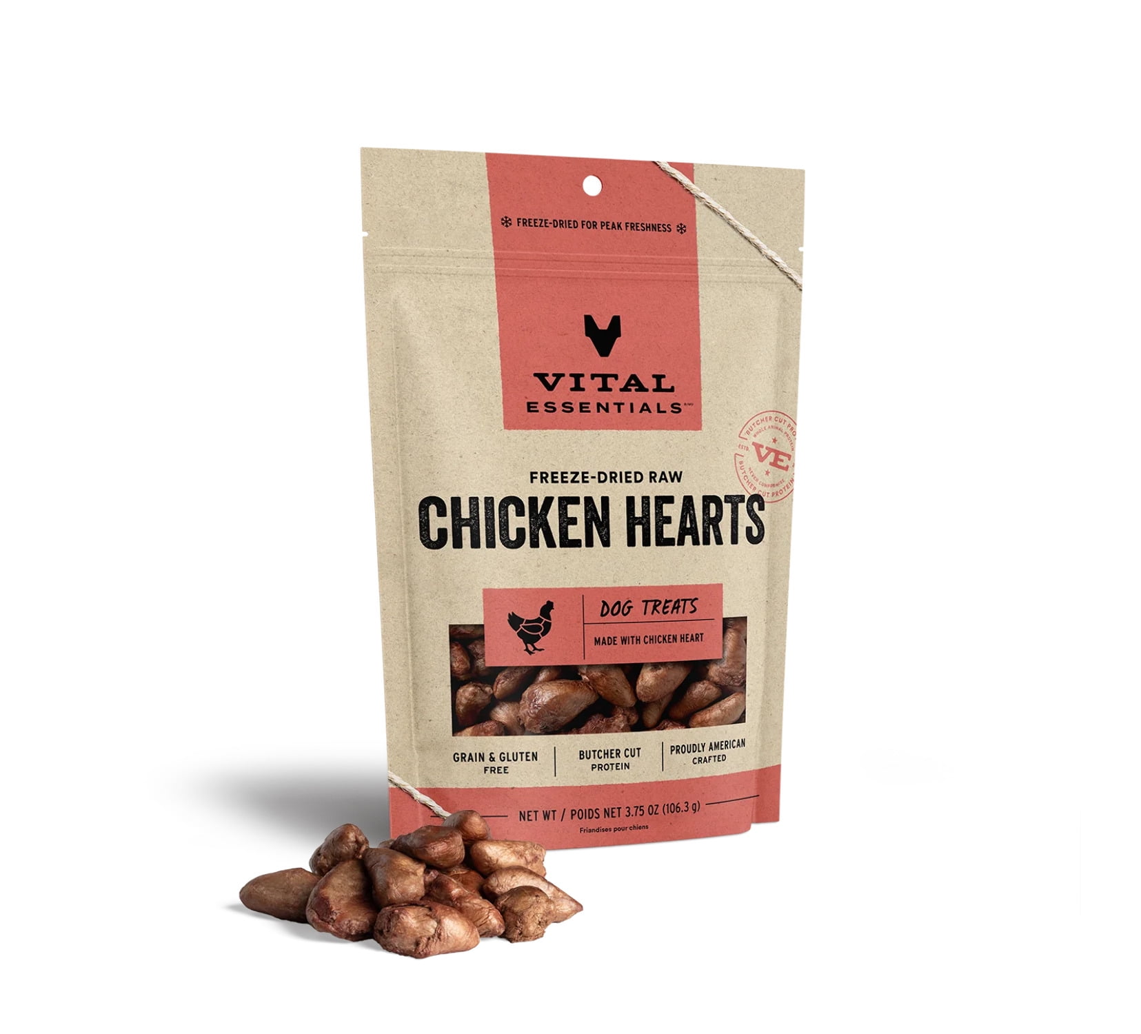 FreezeDried Chicken Hearts Dog Snacks and Food Treats