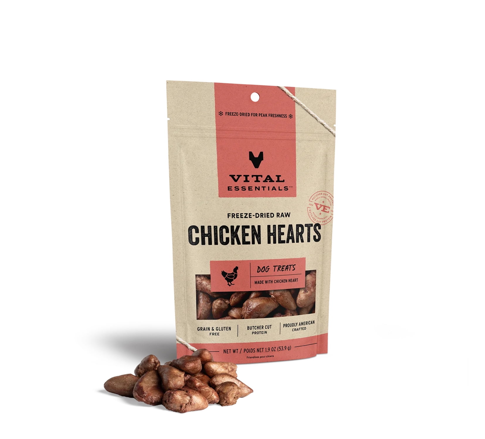 FreezeDried Chicken Hearts Dog Treats