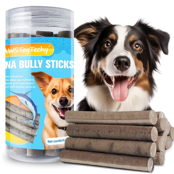 Freeze Dried Dog Sticks Treats Healthy, Natural Rawhide Free Small Dogs Chews, No Hide Puppy Bully Sticks, Tuna Fish Flavored Teething Thin Pet Stick, 100g/3.5oz