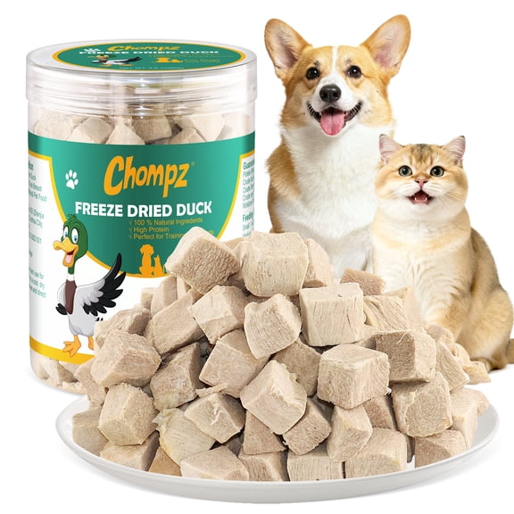 80g Freeze-Dried Duck Treats for Dogs & Cats, Healthy Pet Training Treats or Food Topper, Single Ingredient High-Protein 2.82oz
