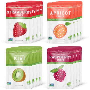Natures Turn Freeze-Dried Fruit Crisps, SOUR Variety Pack, Pack of 16 (0.53 oz Each)