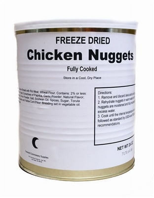 Freeze Dried Fully Cooked Chicken Nuggets 25 Year Shelf Life 80 Nuggets